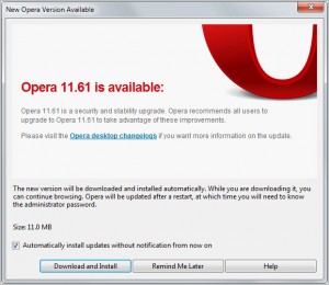 Opera 11.61, internet browser