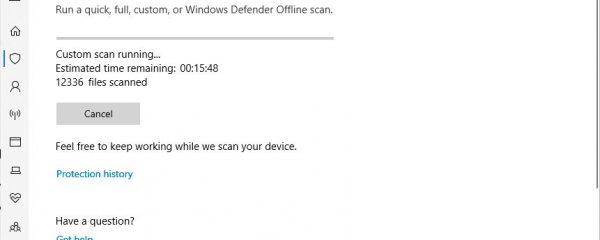 windows 10 defender scan